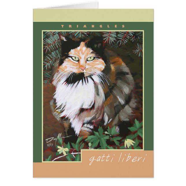 "Triangles" Note Card - Gatti Liberi Collection OBS Kort (Framsidan)