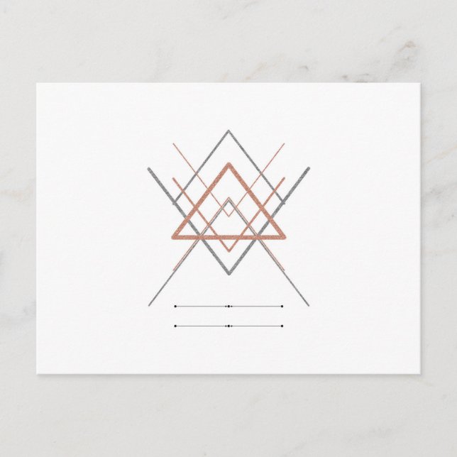 Triangles Ro Guld Silver Vykort (Framsida)