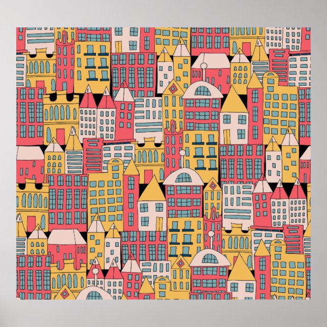 Triangulär geometri: Bakgrund för färgfull Abstrak Poster (Framsidan)