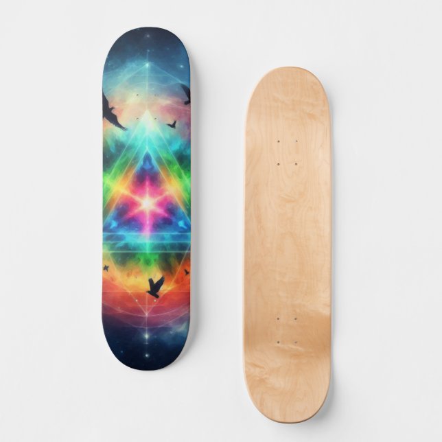 Triangulär kosmetisk energi mini skateboard bräda 18,5 cm (Framsida)