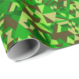 Triangulär mosaik i grönt presentpapper
