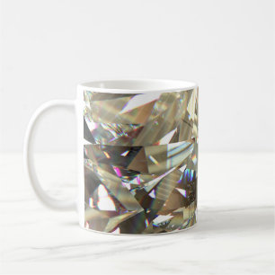 Triangulära diamantformer: struktur i lager. kaffemugg
