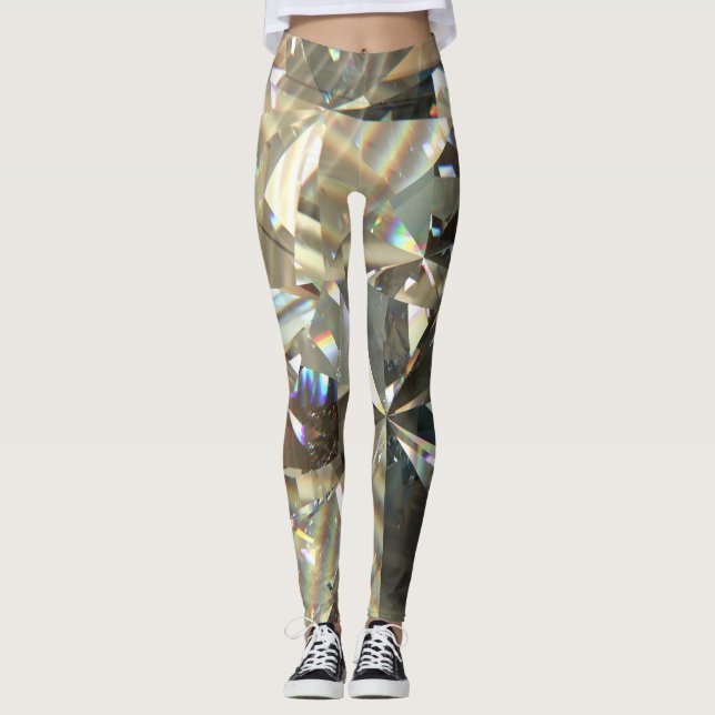 Triangulära diamantformer: struktur i lager. leggings (Framsida)