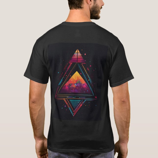 "Triangulärt arv: Modern geometri T-Shirt" T Shirt (Baksida)
