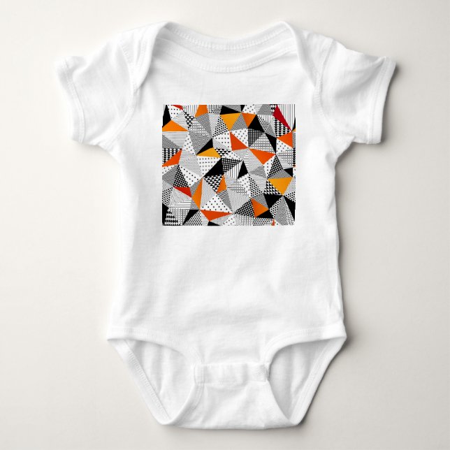 Triangulärt Mode: Vintage Polygonal Elegance. T Shirt (Framsida)