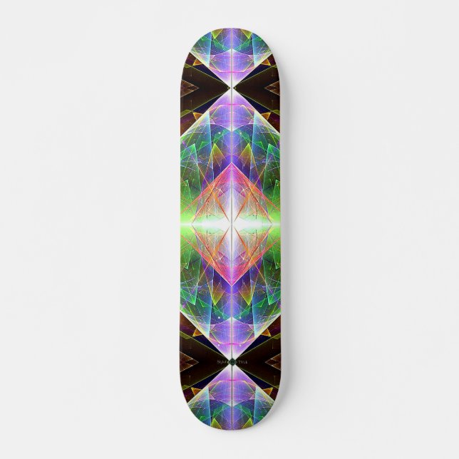 Triangulärt prisma mini skateboard bräda 18,5 cm (Framsida)
