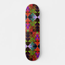 Triangulärt prismarutmönster 2 mini skateboard bräda 18,5 cm