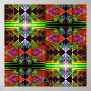 Triangulärt prismatiskt rutnät 2 poster