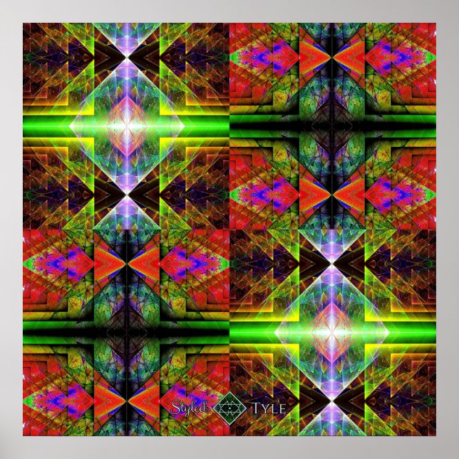 Triangulärt prismatiskt rutnät 2 poster (Framsidan)