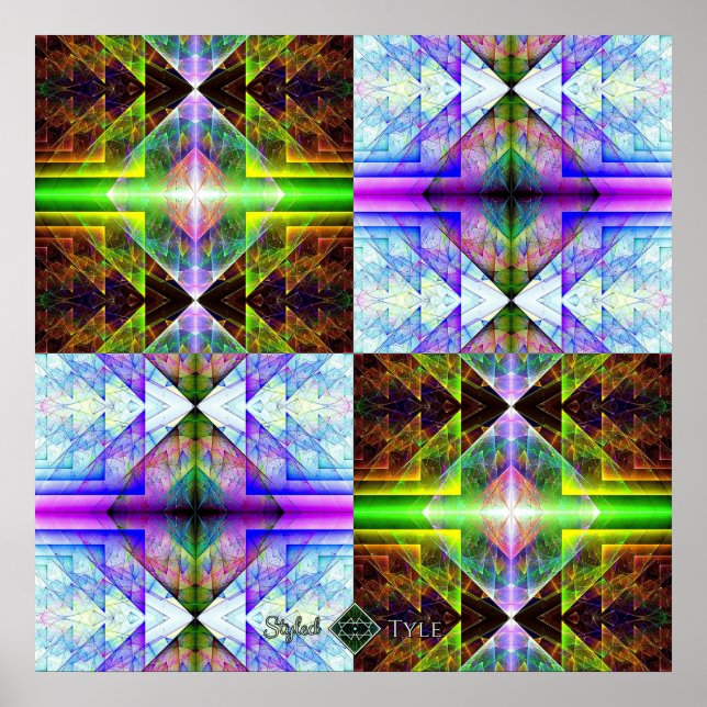 Triangulärt prismrutnät poster (Framsidan)