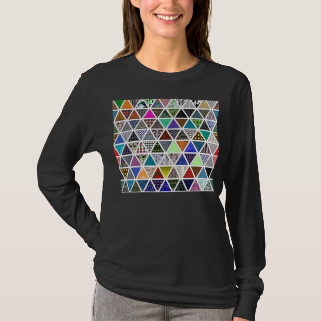 Triangulärt Struktur 02 Tee Shirt (Framsida)