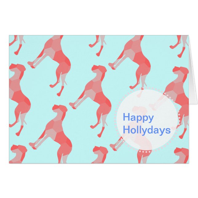 Triangulus Red Great dane Hälsningskort (Framsidan Horizontal)