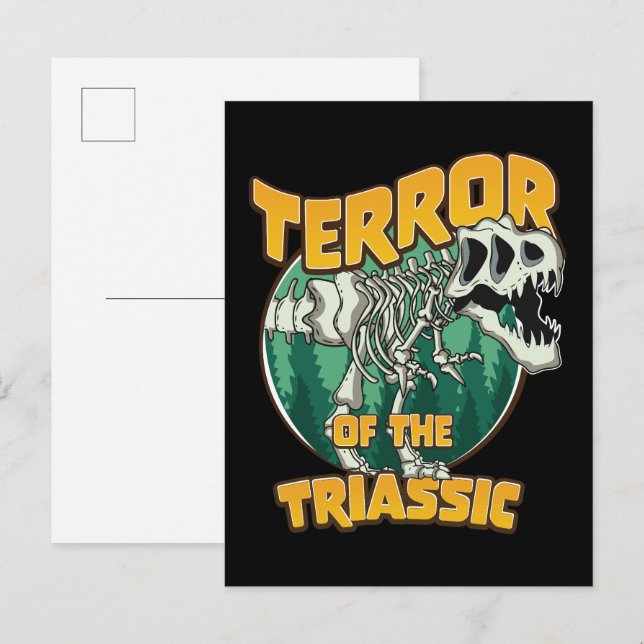 Triassiska skräck inbjudan vykort (Fram/baksida)