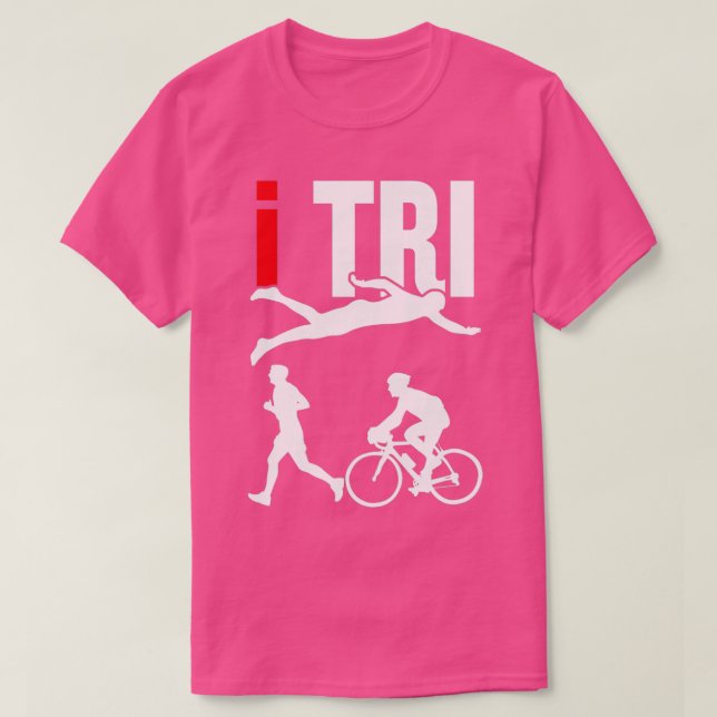 Triathle Triathle Triathlon Simma Springa Bicycle  T Shirt (Design framsida)