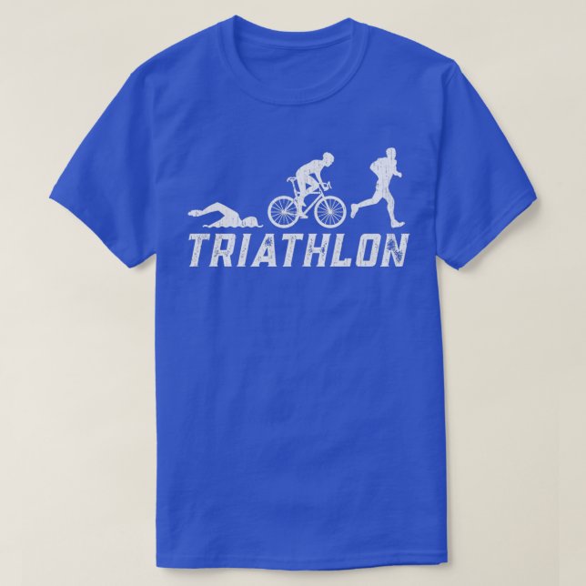Triathle Triathle Triathlon Simma Springa Bicycle  T Shirt (Design framsida)