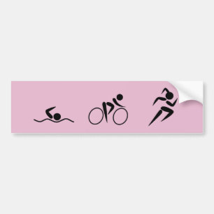Triathlete - flicka bildekal