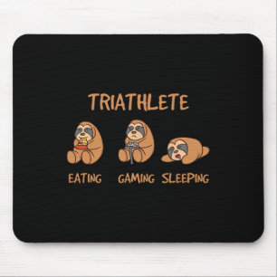 Triathlete Funny Gaming Sloth Spela upp videospel Musmatta