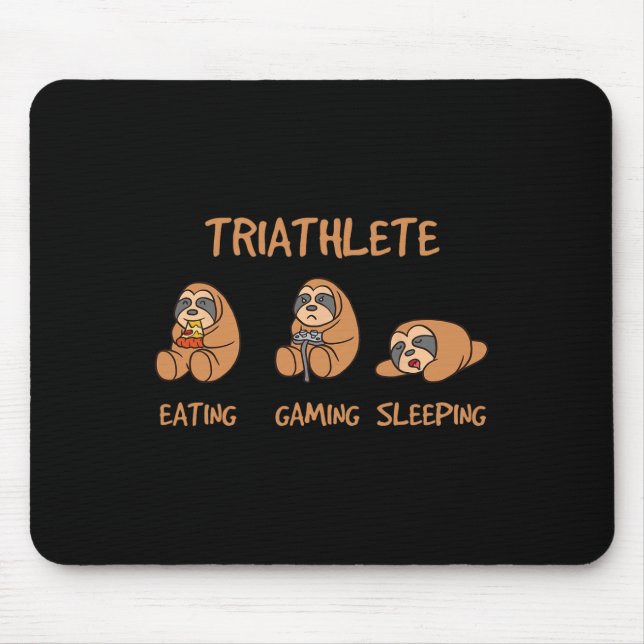 Triathlete Funny Gaming Sloth Spela upp videospel  Musmatta (Framsidan)