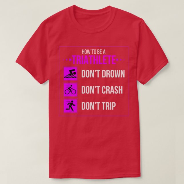 Triathlete Funny T Shirt (Design framsida)