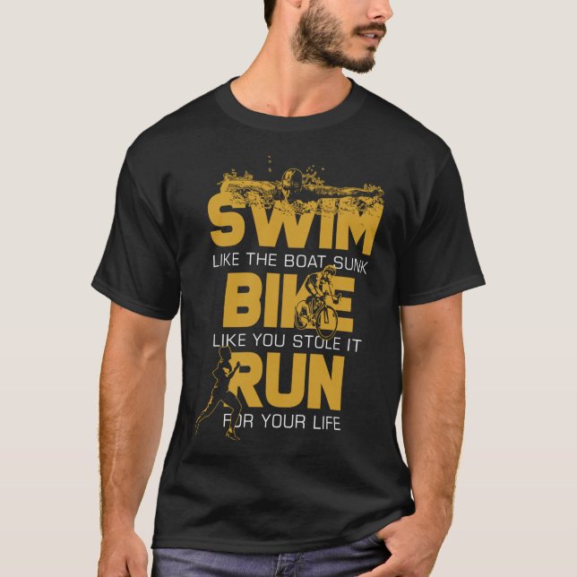 Triathlete Gifts Triathlon T Shirt (Framsida)