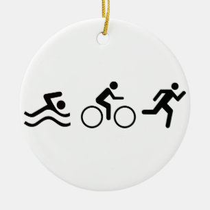 Triathlete Julgransprydnad Keramik