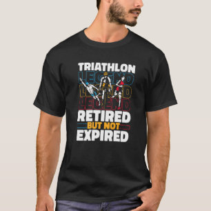 Triathlete Redragen med Swimming Cycling Triat T Shirt