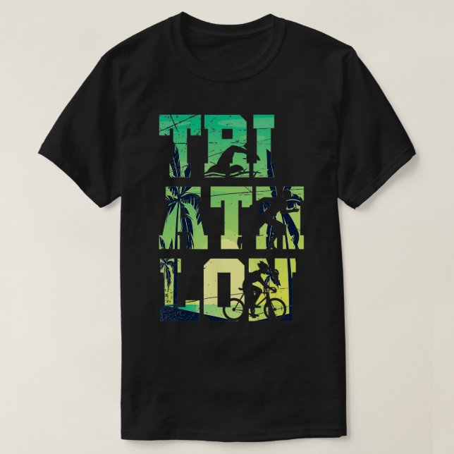 Triathlete Simma Bike Springa Gift Summer Triathlo T Shirt (Design framsida)