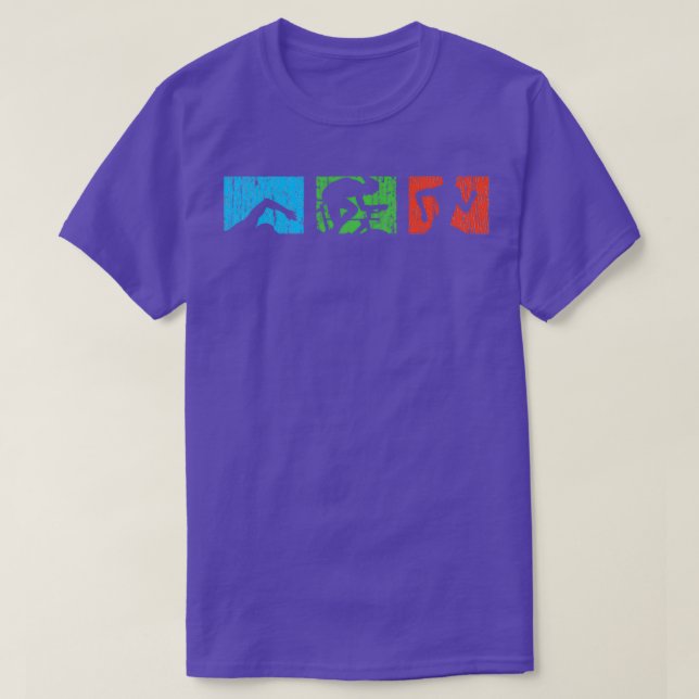 Triathlete Swimmer Cyclist Springer T Shirt (Design framsida)