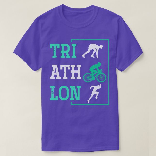 Triathlete Swimming Running Cycling Triathlon T Shirt (Design framsida)