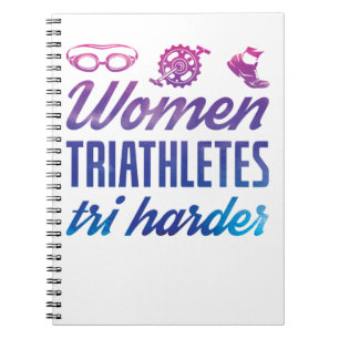 Triathletts Tri Harder Triathlon Ombre Anteckningsbok