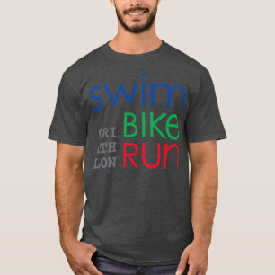 Triathlon 1-simmans cykel springa för lätt yta t shirt