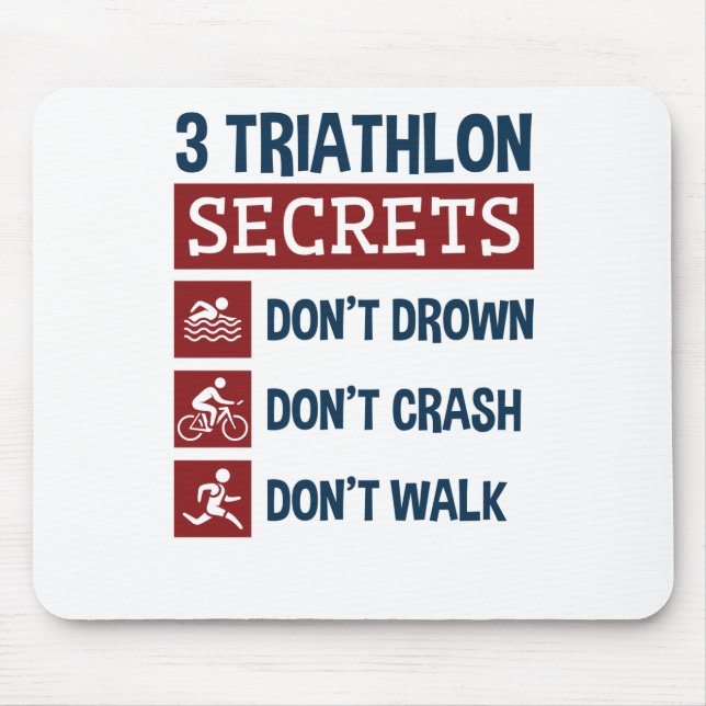 Triathlon 3-hemligheter Drown inte Crash Walk Musmatta (Framsidan)