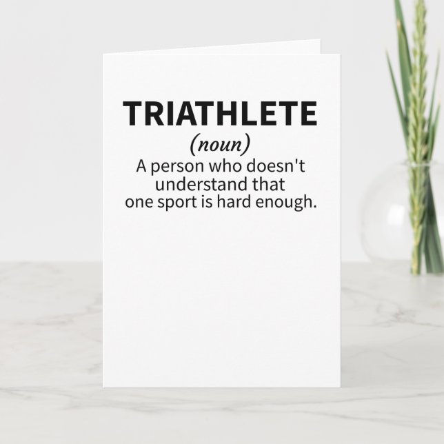 Triathlon Älskare ger treatlete Endurance Sports Kort (Framsida)