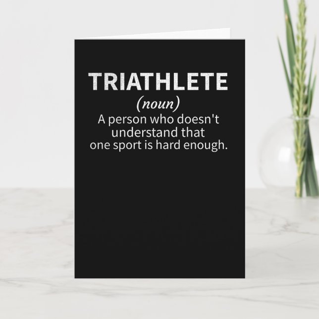 Triathlon Älskare ger treatlete Endurance Sports Kort (Framsida)
