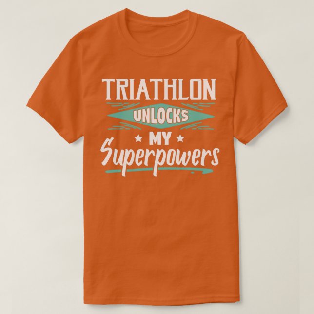 Triathlon Åter min superpower Coola Funny Triath T Shirt (Design framsida)