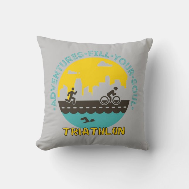 Triathlon. Äventyr fyller din själ Kudde (Framsida)
