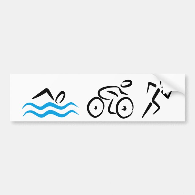 Triathlon Bildekal (Framsidan)