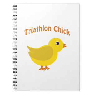 Triathlon-Chick Anteckningsbok Med Spiral