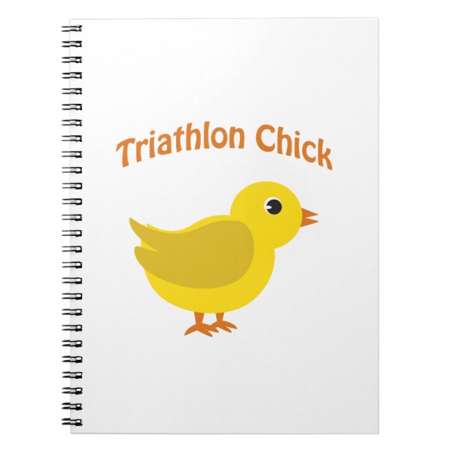 Triathlon-Chick Anteckningsbok Med Spiral (Framsidan)