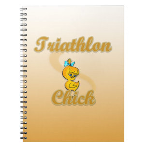 Triathlon-Chick Anteckningsbok Med Spiral