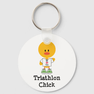 Triathlon Chick Keychain Nyckelring