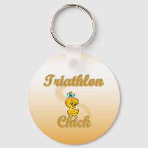 Triathlon-Chick Nyckelring