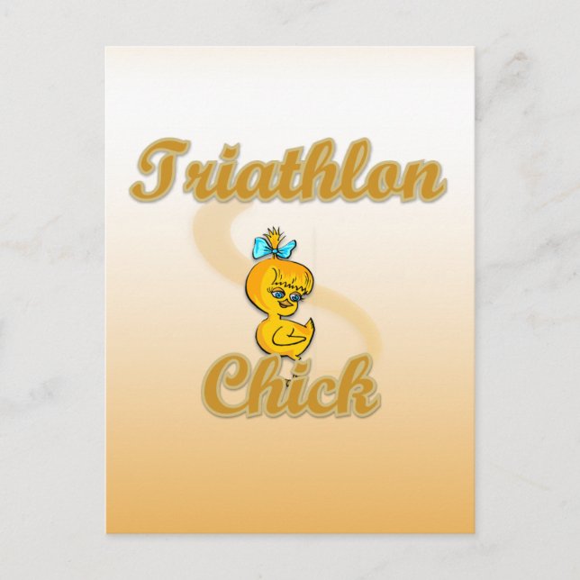Triathlon-Chick Vykort (Framsida)