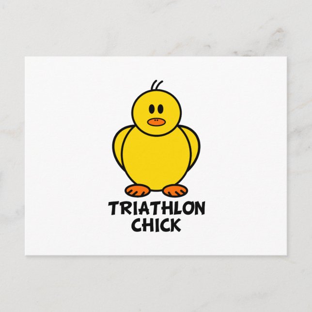 Triathlon-Chick Vykort (Framsida)