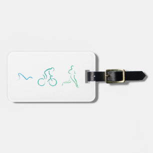 Triathlon cool illustration bagagebricka
