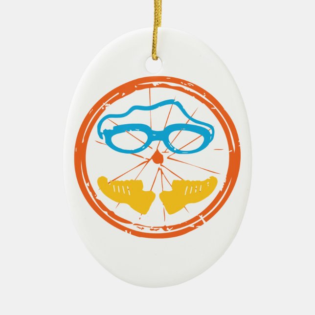 Triathlon Coola Design Julgransprydnad Keramik (Framsidan)