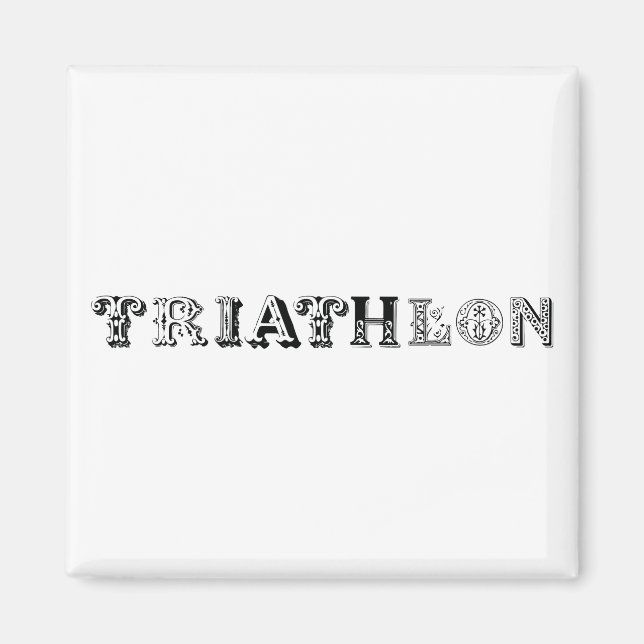 Triathlon coola logotyp för all sport älskare magnet (Framsidan)
