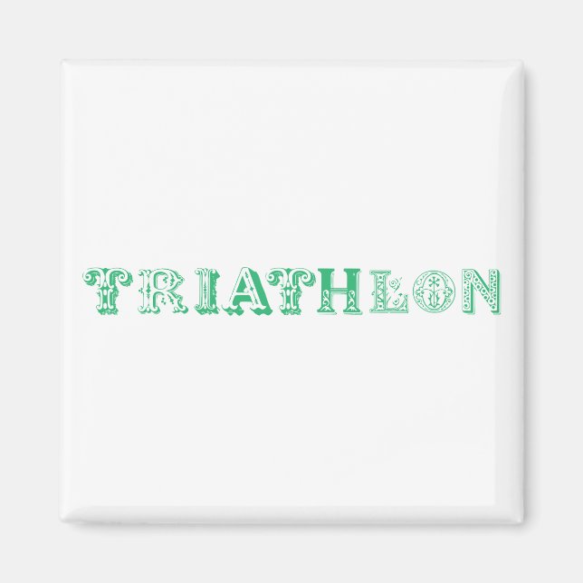 Triathlon coola logotyp för all sport älskare magnet (Framsidan)