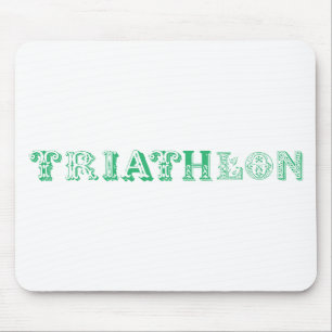 Triathlon coola logotyp för all sport älskare musmatta