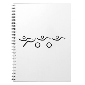 Triathlon-coola och unik design anteckningsbok med spiral